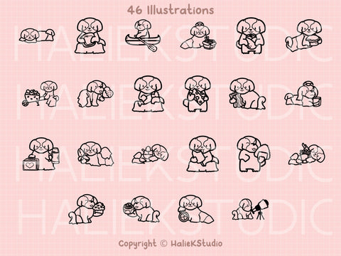 Cute Shih Tzus SVG Design Set SVG HalieKStudio 