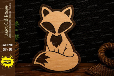 Cute Sitting Fox Laser Cut Svg Design SVG Regulrcrative 