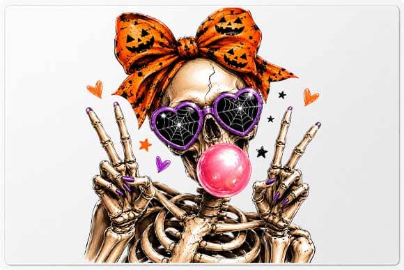 Cute Skeleton PNG Halloween Digital Download SVG BillahCrafts 