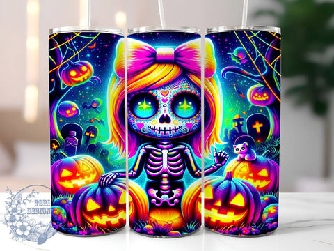 Cute Skeleton Tumbler, Halloween Design, Coquette Bow, Spooky Sublimation, Festive Drinkware, Unique Halloween Gift, Gothic Aesthetic, Fun Halloween Decor Sublimation ToriDesigns 