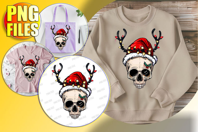 Cute Skull with Bow Clipart for Fall Sublimation - Halloween Sublimation afrosvg 