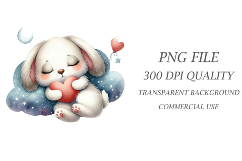 Cute Sleeping Animal Clipart Sublimation Rupkotha 