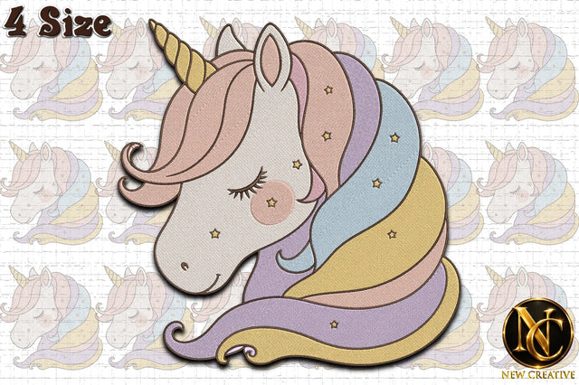 Cute Sleeping Unicorn Embroidery Design Embroidery/Applique DESIGNS designartist 