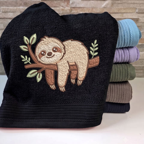 Cute Sloth Embroidery Design – Sloth on Tree Branch Woodland Animal Machine Embroidery File Embroidery/Applique DESIGNS PatternFeed8 