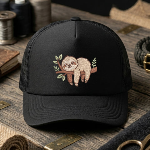 Cute Sloth Embroidery Design – Sloth on Tree Branch Woodland Animal Machine Embroidery File Embroidery/Applique DESIGNS PatternFeed8 
