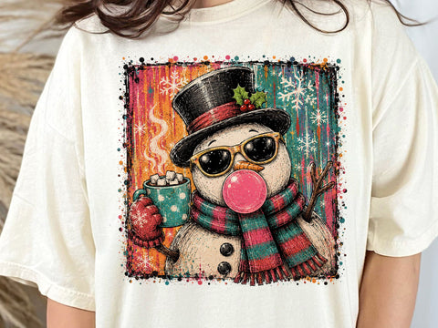 Cute Snowman Coffee Bundle PNG Design SVG DesignDestine 