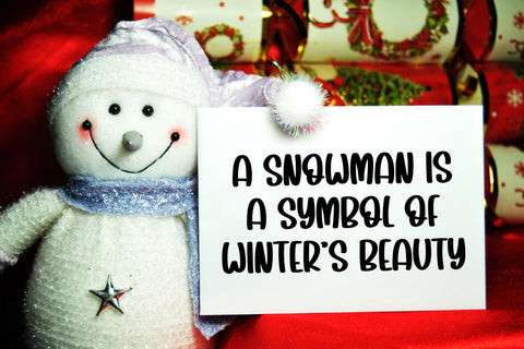 Cute Snowman Font Masyafi Studio 