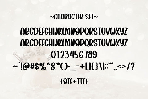 Cute Snowman Font Masyafi Studio 