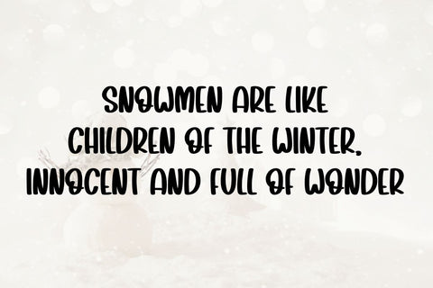 Cute Snowman Font Masyafi Studio 