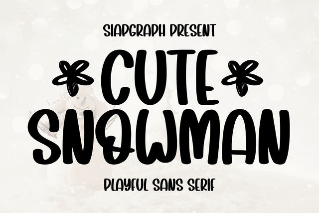 Cute Snowman Font Masyafi Studio 