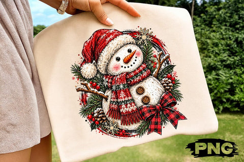 Cute Snowman Santa Hat Christmas PNG SVG DesignDestine 
