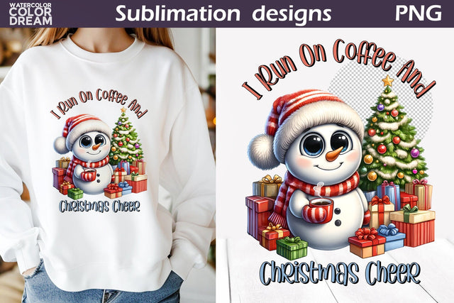 Cute Snowman Sublimation Design | Christmas Quote T Shirt Sublimation WatercolorColorDream 