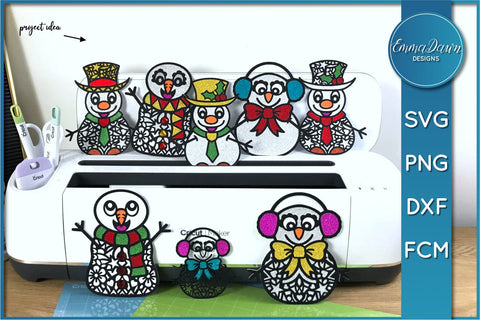 Cute Snowman SVG Bundle SVG Emma Dawn Designs 