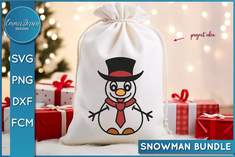 Cute Snowman SVG Bundle SVG Emma Dawn Designs 