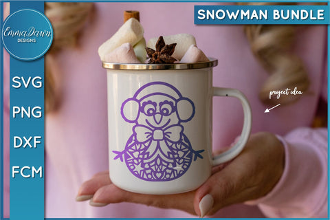 Cute Snowman SVG Bundle SVG Emma Dawn Designs 