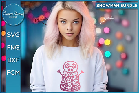 Cute Snowman SVG Bundle SVG Emma Dawn Designs 