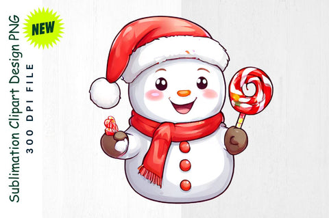 Cute Snowman with Earmuffs And Presents Sublimation Clipart Sublimation Regulrcrative 