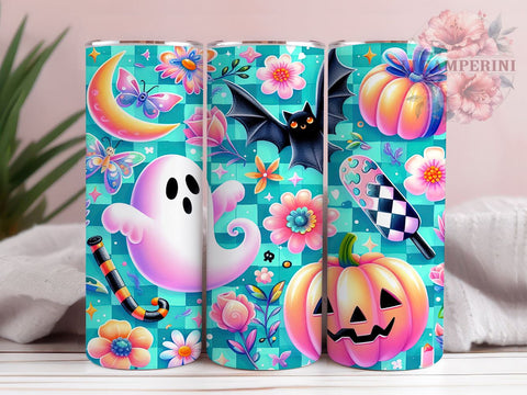Cute Spooky Ghost 20oz Tumbler Wrap PNG, Spooky Season Tumbler PNG Sublimation, Straight & Tapered Tumbler Wrap, Instant Digital Download Sublimation Li Zamperini 