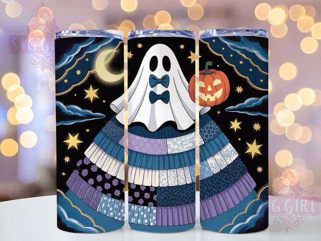 Cute Spooky Ghost Halloween Tumbler, Cute Halloween Cup, 20Oz Sublimation Wrap, Adorable Ghost Mug, Kawaii Halloween Drinkware, Creepy Cute Tumbler, Festive Ghost Design Sublimation SvggirlplusArt 