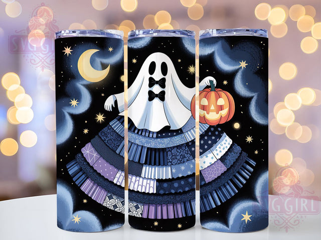 Cute Spooky Ghost Halloween Tumbler, Cute Halloween Cup, 20Oz Sublimation Wrap, Adorable Ghost Mug, Kawaii Halloween Drinkware, Creepy Cute Tumbler, Festive Ghost Design Sublimation SvggirlplusArt 