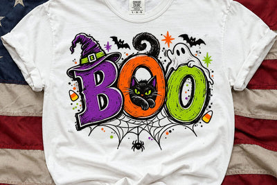 Cute Spooky Halloween Boo Cat Ghost PNG SVG DesignDestine 