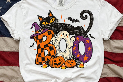 Cute Spooky Halloween Boo Cat Ghost PNG SVG DesignDestine 