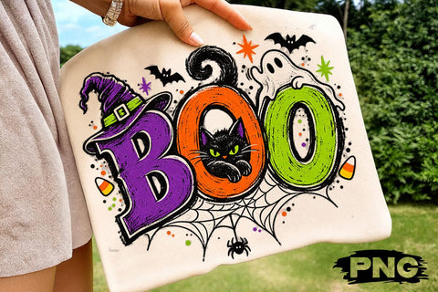 Cute Spooky Halloween Boo Cat Ghost PNG SVG DesignDestine 