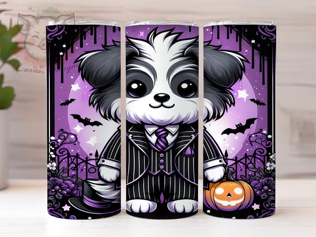 Cute Spooky Halloween Dog Tumbler Wrap, Spooky Puppy Mug, Cute Dog Art, 20Oz Tumbler Wrap, Sublimation Design, Pet Lover Drinkware, Festive Puppy Print Sublimation Lara' s Designs 
