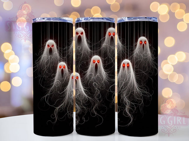 Cute Spooky Halloween Ghost Tumbler Wrap, Halloween Sublimation Design, 20oz Seasonal Ghost Cup Wrap, Fall Ghost Drinkware, Haunted Autumn Wrap, Cute Halloween Ghost Design, October Tumbler PNG Sublimation SvggirlplusArt 
