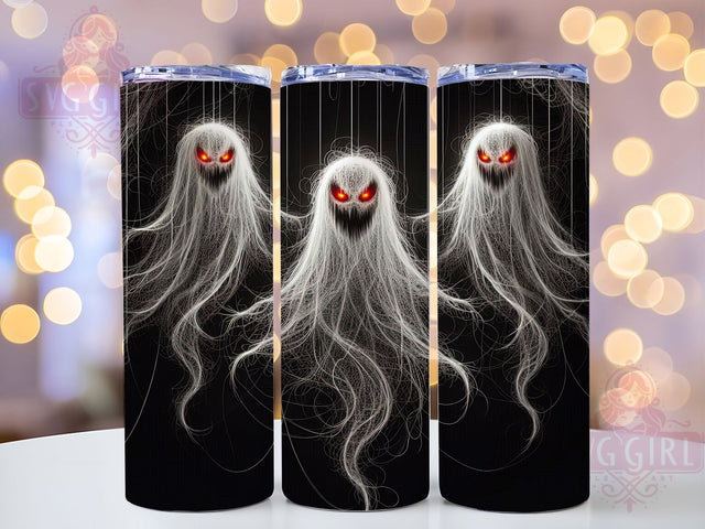 Cute Spooky Halloween Ghost Tumbler Wrap, Halloween Sublimation Design, 20oz Seasonal Ghost Cup Wrap, Fall Ghost Drinkware, Haunted Autumn Wrap, Cute Halloween Ghost Design, October Tumbler PNG Sublimation SvggirlplusArt 