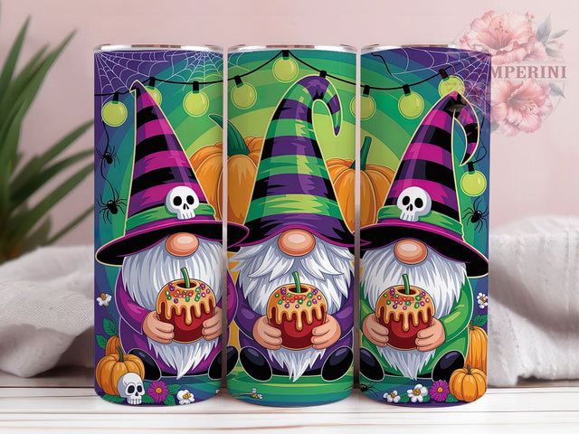 Cute Spooky Halloween Gnomes Tumbler Wrap, Spooky Gnome Mug, Fall Gnome Art, 20Oz Tumbler Wrap, Sublimation Design, Cute Halloween Drinkware, Whimsical Autumn Print Sublimation Li Zamperini 