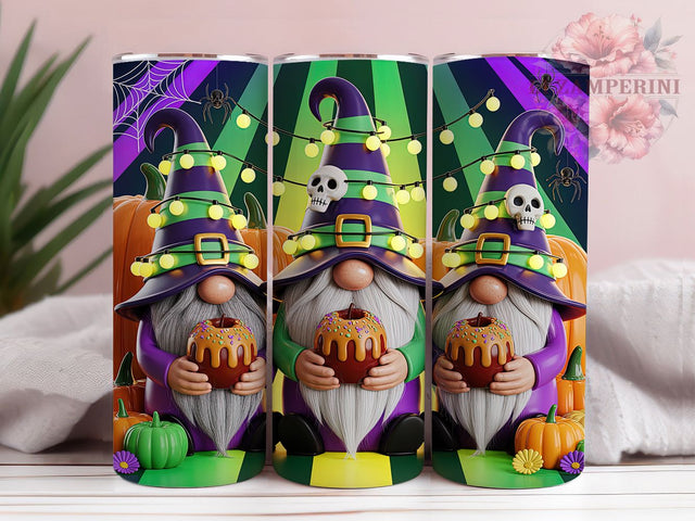 Cute Spooky Halloween Gnomes Tumbler Wrap, Spooky Gnome Mug, Fall Gnome Art, 20Oz Tumbler Wrap, Sublimation Design, Cute Halloween Drinkware, Whimsical Autumn Print Sublimation Li Zamperini 