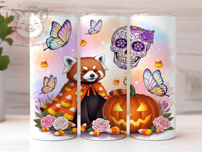Cute Spooky Halloween Panda Tumbler, Cute Ghost Panda Wrap, Spooky Panda Cup, 20Oz Sublimation Design, Autumn Panda Drinkware, Fall Halloween Mug, Kawaii Panda Tumbler Sublimation Lara' s Designs 