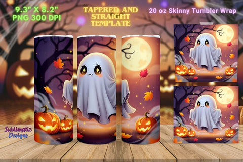 Cute Spooky Halloween Tumbler Wrap Sublimation Sublimatiz Designs 
