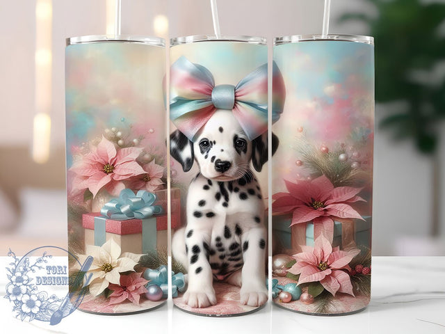 Cute Spotted Dalmatian Tumbler, Puppy Love Pattern, Cute Dog Design, 20Oz Sublimation Wrap, Spotted Pup Art, Adorable Dog Texture, Tumbler Sublimation Sublimation ToriDesigns 