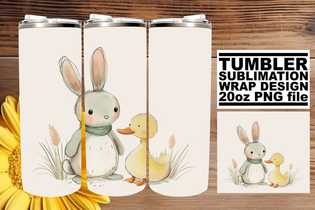 Cute Spring Boho Critters Tumbler Design - 20oz Sublimation Sublimation afrosvg 