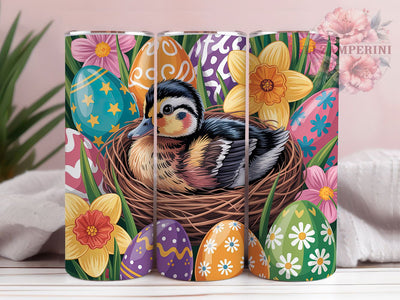 Cute Spring Easter Duckling Tumbler, Spring Floral Tumbler, Colorful Egg Wrap, Cute Duck Wrap, Stylish 20oz Wrap, Sublimation Design, Trendy Gift Idea Sublimation Li Zamperini 