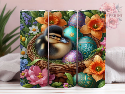 Cute Spring Easter Duckling Tumbler, Spring Floral Tumbler, Colorful Egg Wrap, Cute Duck Wrap, Stylish 20oz Wrap, Sublimation Design, Trendy Gift Idea Sublimation Li Zamperini 