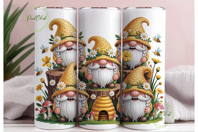 Cute Spring Gnomes 20oz Tumbler Wrap Sublimation PixelChick 