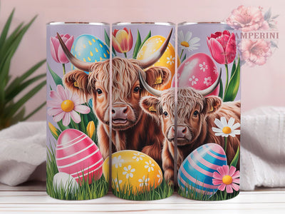 Cute Spring Highland Cow Tumbler, Easter Cow Tumbler, Baby Cow Wrap, Cute Cow Wrap, Spring Cow Wrap, Sublimation Design, Trendy Gift Idea Sublimation Li Zamperini 