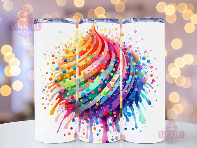 Cute Sprinkle Tumbler Wrap Png 3D Tumbler Design Skinny Sublimation Digital Download 3D Sublimation Design Pink Tumbler Wrap 20oz Skinny Sublimation SvggirlplusArt 