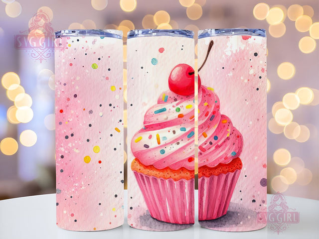 Cute Sprinkle Tumbler Wrap Png 3D Tumbler Design Skinny Sublimation Digital Download 3D Sublimation Design Pink Tumbler Wrap 20oz Skinny Sublimation SvggirlplusArt 
