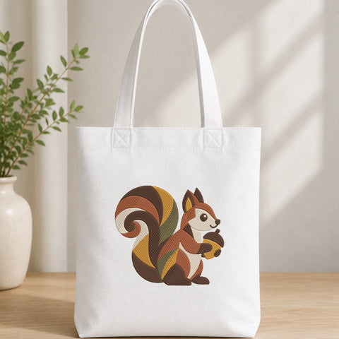 Cute Squirrel with Acorn Embroidery Design – Fall Woodland Animal Machine Embroidery File Embroidery/Applique DESIGNS PatternFeed8 
