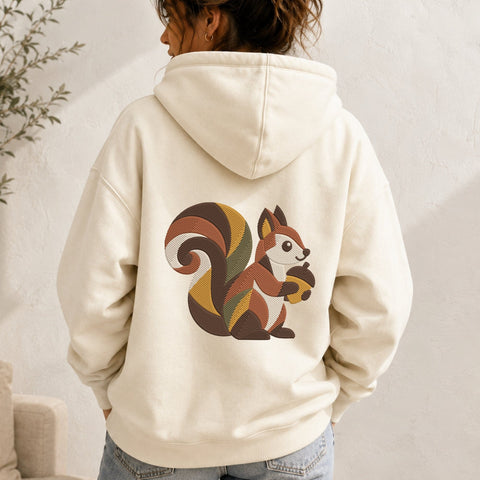 Cute Squirrel with Acorn Embroidery Design – Fall Woodland Animal Machine Embroidery File Embroidery/Applique DESIGNS PatternFeed8 