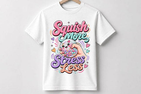 Cute Squishy Stress Relief PNG Funny Mental Wellness Sublimation Design SVG BillahCrafts 