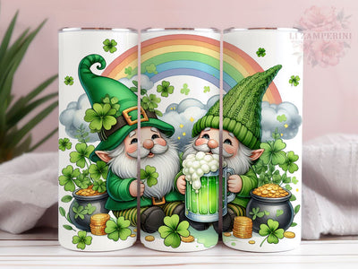 Cute St Patrick's Gnome 20oz Tumbler Wrap PNG, St Patrick's Day Tumber Png, Straight & Tapered Tumbler Wrap, Instant Digital Download Sublimation Li Zamperini 
