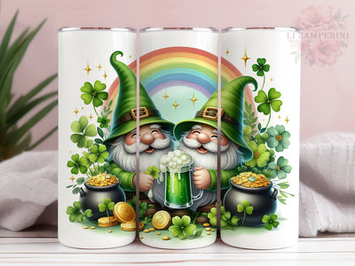 Cute St Patrick's Gnome 20oz Tumbler Wrap PNG, St Patrick's Day Tumber Png, Straight & Tapered Tumbler Wrap, Instant Digital Download Sublimation Li Zamperini 