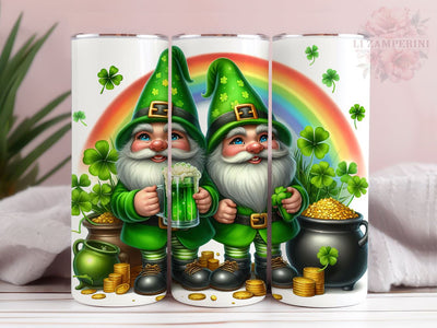 Cute St Patrick's Gnome 20oz Tumbler Wrap PNG, St Patrick's Day Tumber Png, Straight & Tapered Tumbler Wrap, Instant Digital Download Sublimation Li Zamperini 