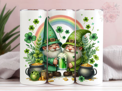 Cute St Patrick's Gnome 20oz Tumbler Wrap PNG, St Patrick's Day Tumber Png, Straight & Tapered Tumbler Wrap, Instant Digital Download Sublimation Li Zamperini 