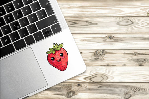 Cute Strawberry Stickers Bundle SVG Regulrcrative 